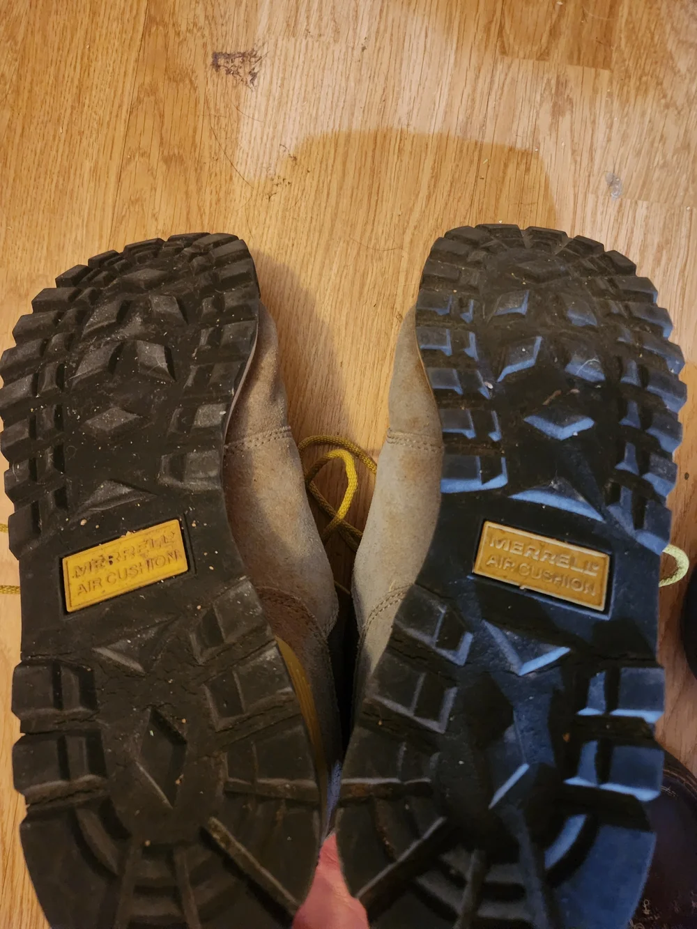 Merrell Eagle Men's Grey Hiking Boots with Yellow Laces
